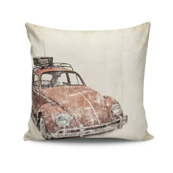 Perna decorativa, NKRLNT-104, 43x43 cm, 50% Bumbac / 50% Poliester, Multicolor imagine