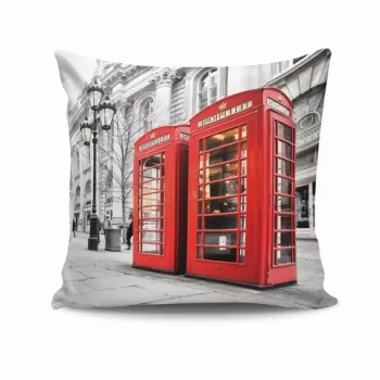 Perna decorativa, NKRLNT-106, 43x43 cm, 50% Bumbac / 50% Poliester, Multicolor imagine