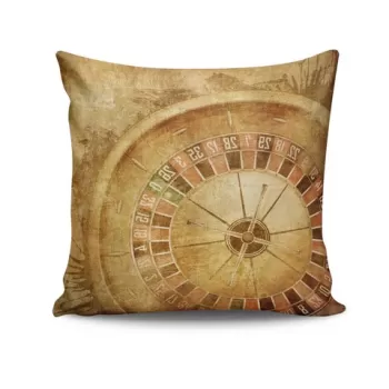 Perna decorativa, NKRLNT-108, 43x43 cm, 50% Bumbac / 50% Poliester, Multicolor imagine