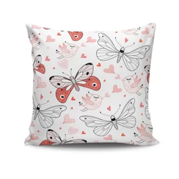 Perna decorativa, NKRLNT-113, 43x43 cm, 50% Bumbac / 50% Poliester, Multicolor imagine