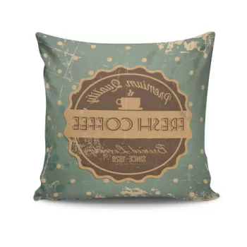 Perna decorativa, NKRLNT-117, 43x43 cm, 50% Bumbac / 50% Poliester, Multicolor imagine