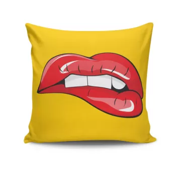 Perna decorativa, NKRLNT-118, 43x43 cm, 50% Bumbac / 50% Poliester, Multicolor imagine