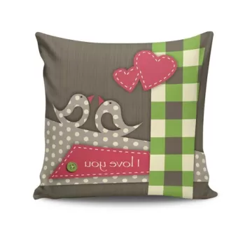 Perna decorativa, NKRLNT-119, 43x43 cm, 50% Bumbac / 50% Poliester, Multicolor imagine