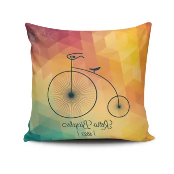 Perna decorativa, NKRLNT-137, 43x43 cm, 50% Bumbac / 50% Poliester, Multicolor imagine