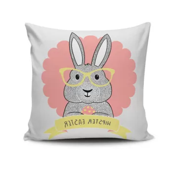 Perna decorativa, NKRLNT-140, 43x43 cm, 50% Bumbac / 50% Poliester, Multicolor imagine