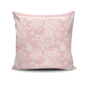 Perna decorativa, NKRLNT-142, 43x43 cm, 50% Bumbac / 50% Poliester, Multicolor imagine