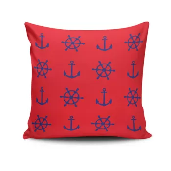 Perna decorativa, NKRLNT-144, 43x43 cm, 50% Bumbac / 50% Poliester, Multicolor imagine