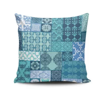Perna decorativa, NKRLNT-153, 43x43 cm, 50% Bumbac / 50% Poliester, Multicolor imagine