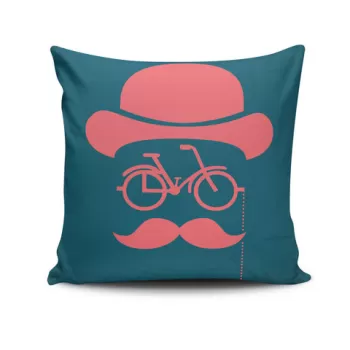 Perna decorativa, NKRLNT-157, 43x43 cm, 50% Bumbac / 50% Poliester, Multicolor imagine