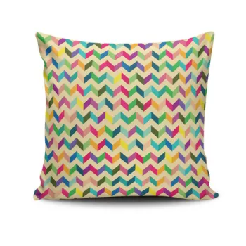 Perna decorativa, NKRLNT-158, 43x43 cm, 50% Bumbac / 50% Poliester, Multicolor imagine