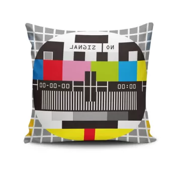 Perna decorativa, NKRLNT-169, 43x43 cm, 50% Bumbac / 50% Poliester, Multicolor imagine