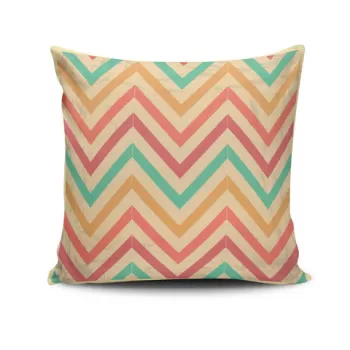 Perna decorativa, NKRLNT-172, 43x43 cm, 50% Bumbac / 50% Poliester, Multicolor imagine