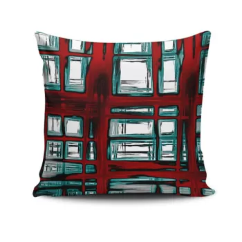 Perna decorativa, NKRLNT-173, 43x43 cm, 50% Bumbac / 50% Poliester, Multicolor imagine
