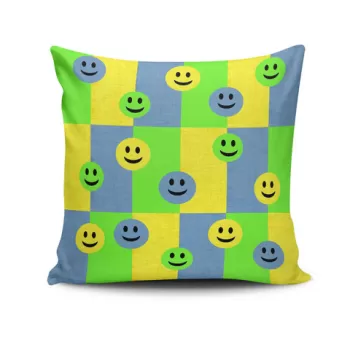 Perna decorativa, NKRLNT-175, 43x43 cm, 50% Bumbac / 50% Poliester, Multicolor imagine