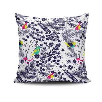 Perna decorativa, NKRLNT-178, 43x43 cm, 50% Bumbac / 50% Poliester, Multicolor imagine