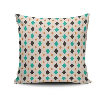 Perna decorativa, NKRLNT-184, 43x43 cm, 50% Bumbac / 50% Poliester, Multicolor imagine