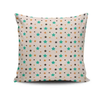 Perna decorativa, NKRLNT-186, 43x43 cm, 50% Bumbac / 50% Poliester, Multicolor imagine