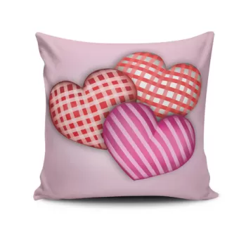 Perna decorativa, NKRLNT-190, 43x43 cm, 50% Bumbac / 50% Poliester, Multicolor imagine