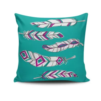 Perna decorativa, NKRLNT-194, 43x43 cm, 50% Bumbac / 50% Poliester, Multicolor imagine