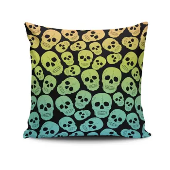 Perna decorativa, NKRLNT-199, 43x43 cm, 50% Bumbac / 50% Poliester, Multicolor imagine