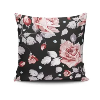 Perna decorativa, NKRLNT-202, 43x43 cm, 50% Bumbac / 50% Poliester, Multicolor imagine