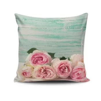 Perna decorativa, NKRLNT-231, 43x43 cm, 50% Bumbac / 50% Poliester, Multicolor imagine
