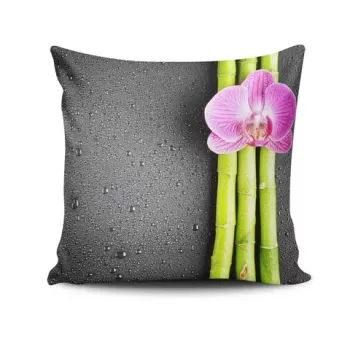 Perna decorativa, NKRLNT-232, 43x43 cm, 50% Bumbac / 50% Poliester, Multicolor imagine