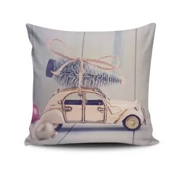 Perna decorativa, NKRLNT-238, 43x43 cm, 50% Bumbac / 50% Poliester, Multicolor imagine