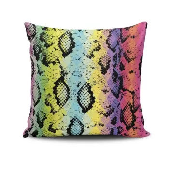 Perna decorativa, NKRLNT-239, 43x43 cm, 50% Bumbac / 50% Poliester, Multicolor imagine