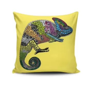 Perna decorativa, NKRLNT-241, 43x43 cm, 50% Bumbac / 50% Poliester, Multicolor imagine