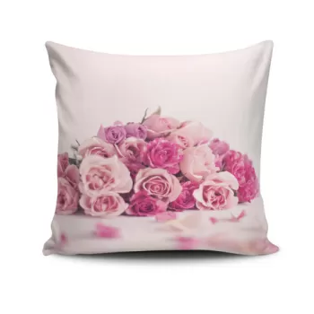 Perna decorativa, NKRLNT-242, 43x43 cm, 50% Bumbac / 50% Poliester, Multicolor imagine