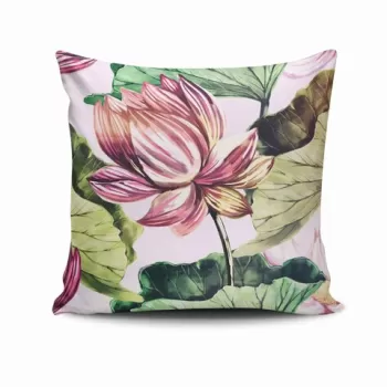 Perna decorativa, NKRLNT-247, 43x43 cm, 50% Bumbac / 50% Poliester, Multicolor imagine