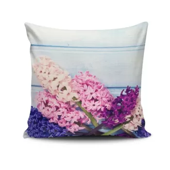 Perna decorativa, NKRLNT-249, 43x43 cm, 50% Bumbac / 50% Poliester, Multicolor imagine