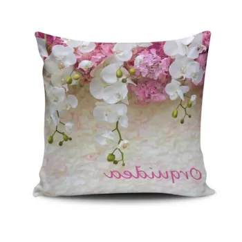 Perna decorativa, NKRLNT-252, 43x43 cm, 50% Bumbac / 50% Poliester, Multicolor imagine