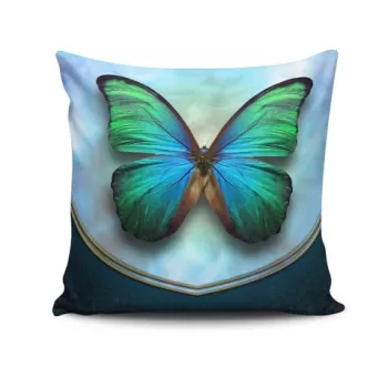 Perna decorativa, NKRLNT-255, 43x43 cm, 50% Bumbac / 50% Poliester, Multicolor imagine