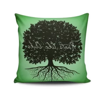 Perna decorativa, NKRLNT-258, 43x43 cm, 50% Bumbac / 50% Poliester, Multicolor imagine