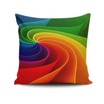 Perna decorativa, NKRLNT-264, 43x43 cm, 50% Bumbac / 50% Poliester, Multicolor imagine