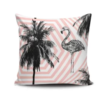 Perna decorativa, NKRLNT-266, 43x43 cm, 50% Bumbac / 50% Poliester, Multicolor imagine