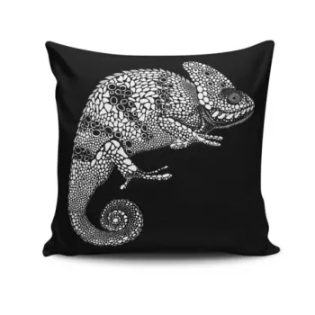Perna decorativa, NKRLNT-271, 43x43 cm, 50% Bumbac / 50% Poliester, Multicolor imagine