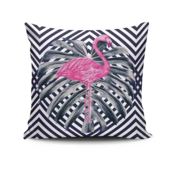 Perna decorativa, NKRLNT-280, 43x43 cm, 50% Bumbac / 50% Poliester, Multicolor imagine