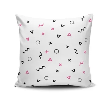 Perna decorativa, NKRLNT-282, 43x43 cm, 50% Bumbac / 50% Poliester, Multicolor imagine