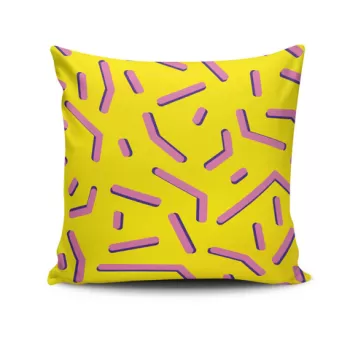 Perna decorativa, NKRLNT-288, 43x43 cm, 50% Bumbac / 50% Poliester, Multicolor imagine