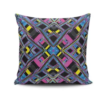 Perna decorativa, NKRLNT-289, 43x43 cm, 50% Bumbac / 50% Poliester, Multicolor imagine