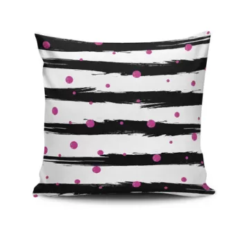 Perna decorativa, NKRLNT-291, 43x43 cm, 50% Bumbac / 50% Poliester, Multicolor imagine