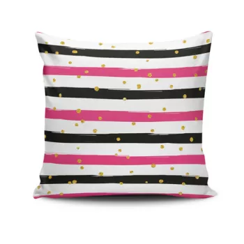 Perna decorativa, NKRLNT-294, 43x43 cm, 50% Bumbac / 50% Poliester, Multicolor imagine