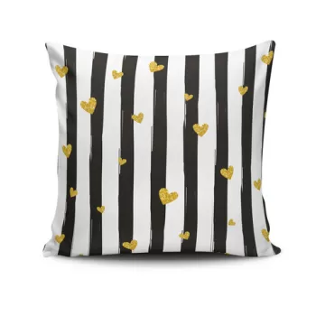 Perna decorativa, NKRLNT-295, 43x43 cm, 50% Bumbac / 50% Poliester, Multicolor imagine