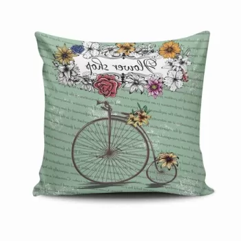 Perna decorativa, NKRLNT-296, 43x43 cm, 50% Bumbac / 50% Poliester, Multicolor imagine