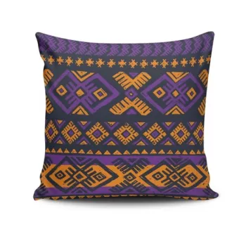 Perna decorativa, NKRLNT-299, 43x43 cm, 50% Bumbac / 50% Poliester, Multicolor imagine