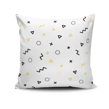Perna decorativa, NKRLNT-301, 43x43 cm, 50% Bumbac / 50% Poliester, Multicolor imagine