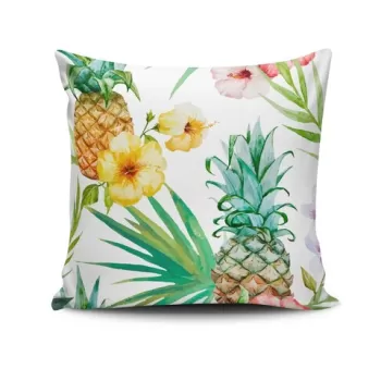 Perna decorativa, NKRLNT-302, 43x43 cm, 50% Bumbac / 50% Poliester, Multicolor imagine